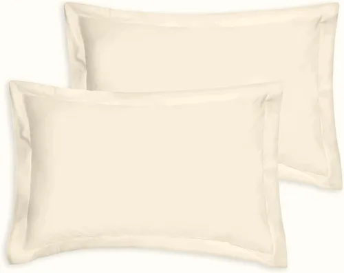 Vista 14 de Kotton Culture Juego de 2 fundas de almohada estándar de 20 x 26 pulgadas, fundas de almohada decorativas, 100% algodón egipcio de 600 hilos