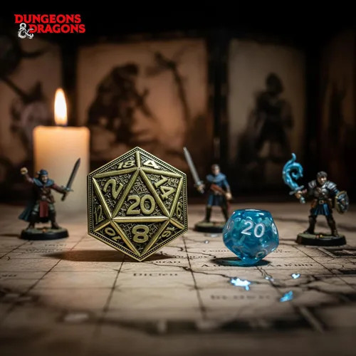 Vista 5 de Moneda de colección Dungeons & Dragons de 20 caras de edición limitada
