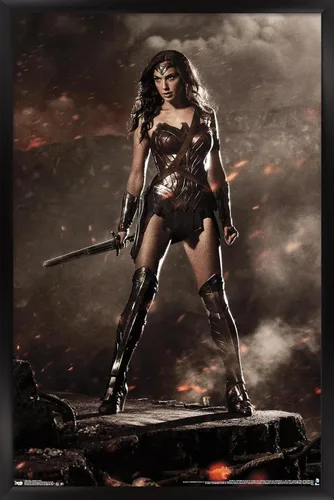 Vista 8 de Trends International DC Comics Movie Batman v Superman - Wonder Woman Wall Poster, 22.4L x 14.7W, Barnwood Framed Version Versión enmarcada Barnwood