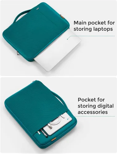 Vista 6 de DOMISO Funda protectora para laptop de 13 pulgadas, resistente al agua, a prueba de golpes, para MacBook Air 13, M4, M3, M2, MacBook Pro M2, M1