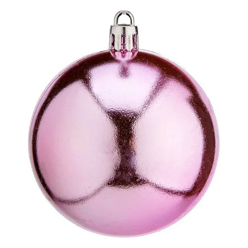 Vista 2 de Bolas de Navidad Krist+ K1912476-4 Rosa Plástico Ø 7 cm 12