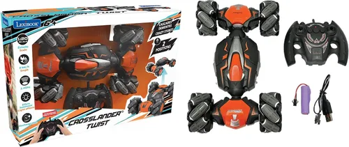 Vista 13 de LEXiBOOK - Crosslander Luminous Terrain Car, control remoto de muñeca, recargable, kit de acción electrónica, blanco/naranja