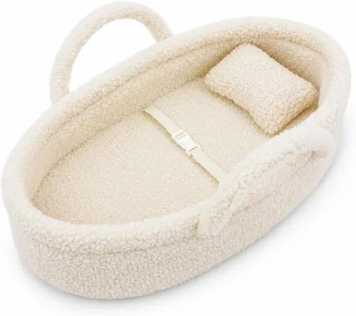 Vista 12 de June Garden Cozy Dream Doll Bassinet - Portador Portátil para Muñecas de Bebé - Se Adapta a Muñecas American Girl o Osos de Peluche de hasta 18