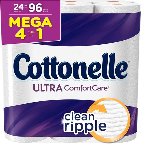 Vista 7 de Cottonelle Ultra ComfortCare - Rollo de papel higiénico grande, papel higiénico, 12 rollos de papel higiénico