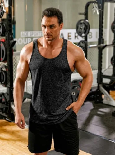 Vista 2 de COOFANDY Camisetas sin mangas para hombre, paquete de 3 camisetas sin mangas para gimnasio, espalda en Y, entrenamiento muscular, culturismo
