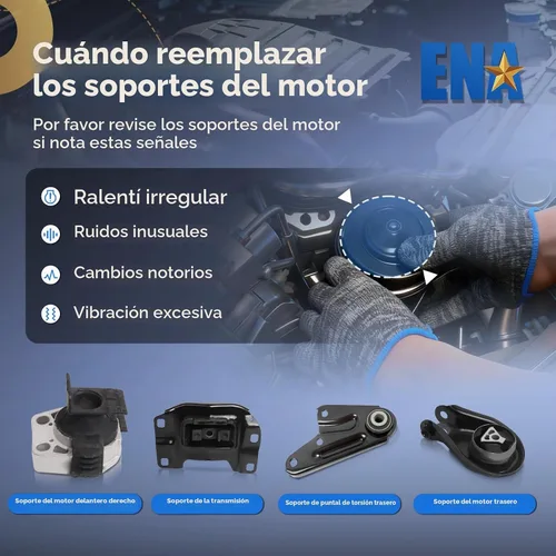 Vista 7 de ENA Juego de 4 soportes de motor y trans. Compatible con Mazda 3 5 2004 2005 2006 2007 2008 2009 2010 3 2.0L 2.3L sin Turbo transmisión automática