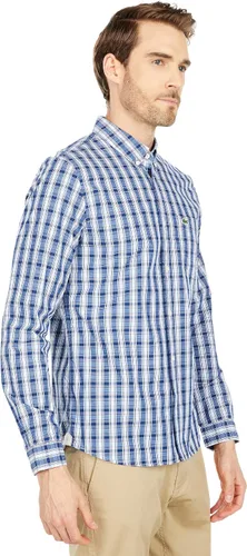 Vista 4 de Lacoste Camisa de popelina de manga larga estampada a cuadros para hombre