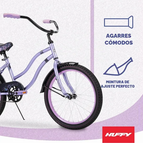 Vista 2 de Huffy Fairmont 20/24/26 Inch Cruiser Bike, Multiple Colors Fairmont Lavanda Metálica
