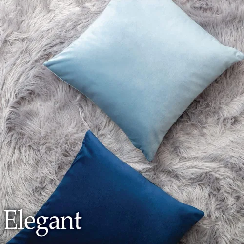 Vista 9 de lalaLOOM Fundas de almohada de terciopelo, juego de 2 almohadas cuadradas decorativas para el hogar, fundas suaves de acento, fundas de almohada