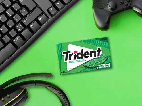 Vista 5 de Trident Trident - Goma de mascar sin azúcar, menta verde, 12