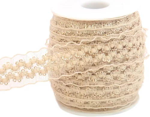 Vista 7 de Cinta de encaje elástica negra con volantes de 20 yardas para coser de 1 pulgada de organza de doble onda, ajuste de encaje, ropa y ropa