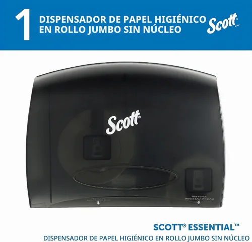 Vista 2 de kimberly-clarke 9602 Dispensador de pañuelos y cuarto de baño tela Bundle, 1 Negro, diseño de rollo de trozo, montado en la pared, compatible