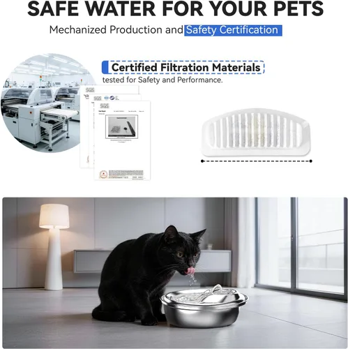 Vista 4 de ORSDA ORSDA - Filtros de fuente de agua para gatos, filtros de repuesto de carbono, filtro de resina solo para D30 de 67 oz/2 L, dispensador