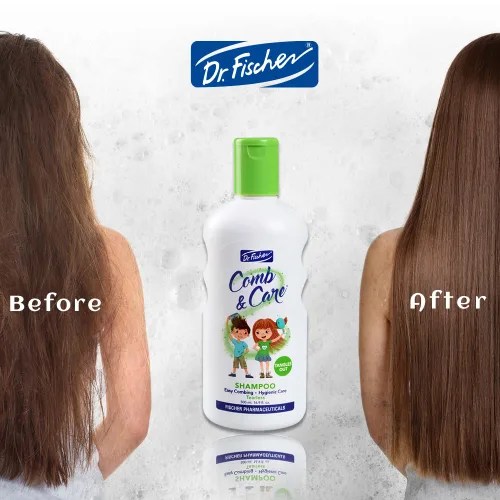Vista 2 de Dr. Fischer Champú y acondicionador 2 en 1 para niños, niños pequeños y bebés. Fórmula sin desgarros y desenredante.
