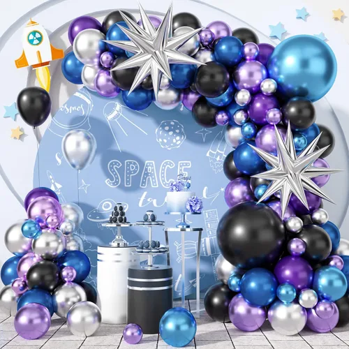 Vista 17 de Kit de guirnalda de globos negro, blanco y dorado, 115 piezas de arco de globos beige arena negro crema oro metálico con globos de papel de aluminio