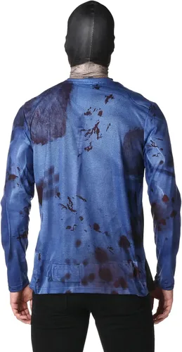 Vista 4 de Faux Real Camiseta de manga larga con máscara facial de tela completa