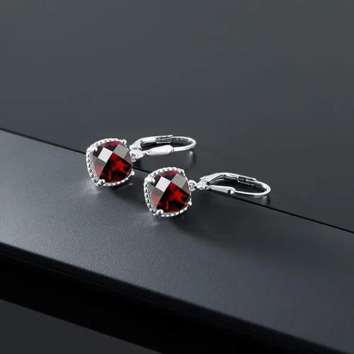 Vista 117 de Gem Stone King Aretes colgantes de plata de ley 925 de 0.315 pulgadas para mujer