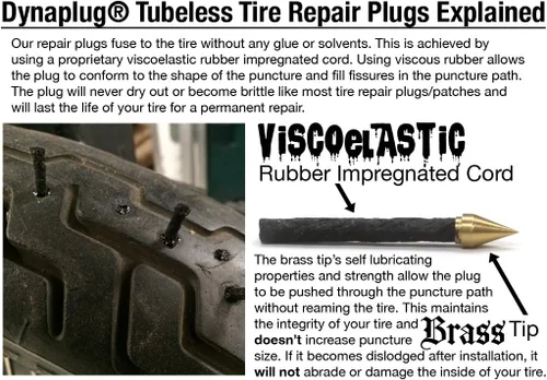 Vista 3 de Dynaplug KIT de herramientas de reparación de neumáticos - Acero inoxidable profesional