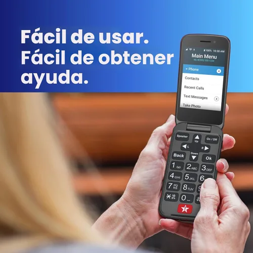 Vista 4 de Lively Jitterbug Flip2 - Teléfono celular abatible para personas mayores, no compatible con otros operadores inalámbricos, plan de teléfono debe