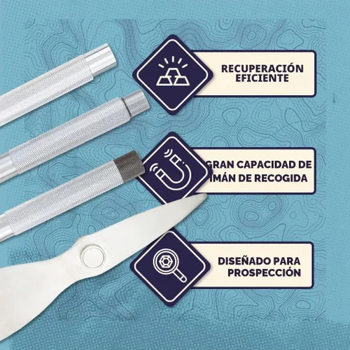 Vista 7 de SE Selección magnética plegable para minería de oro, cabeza de acero inoxidable, 18.75 pulgadas