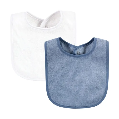 Vista 3 de Hudson Baby Babero unisex de rayón de bambú para bebé con forro impermeable, 10 unidades, azul verde azulado, talla única