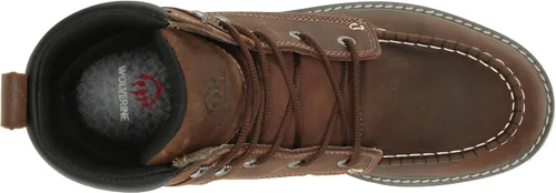 Vista 5 de WOLVERINE Botas de construcción impermeables de cuña comercial de 6 pulgadas para hombre