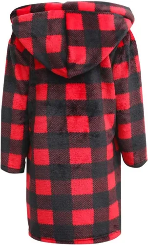 Vista 52 de E.W Apparel Bata de baño de forro polar con capucha para niños, bata suave y mullida para niños pequeños
