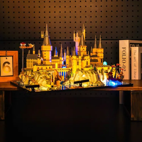 Vista 4 de VONADO Luz compatible con Lego Hogwarts Castle and Grounds 76419, versión musical, juego de iluminación creativa, accesorios compatibles con Lego