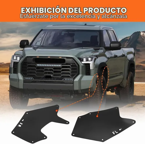 Vista 4 de Protectores de protección contra salpicaduras delanteros con clips