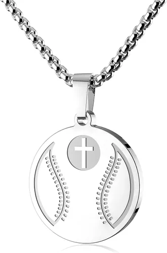 Vista 16 de Luke 1:37 Christian Sports Pendant Necklace Gift for Men Women Athletes