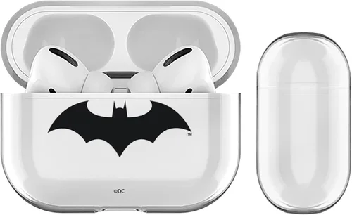 Vista 6 de Head Case Designs Cubierta de cristal duro transparente con licencia oficial de Batman DC Comics Classic Logos compatible con Apple AirPods Pro