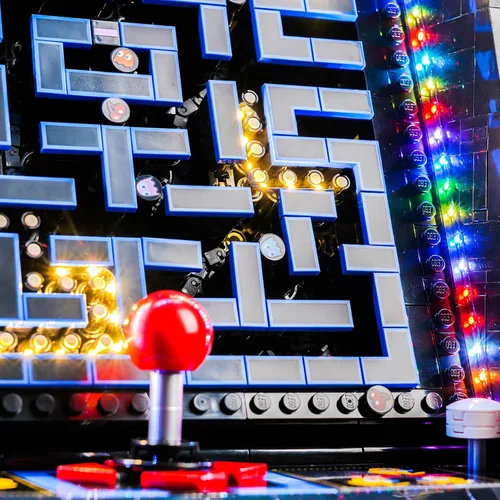Vista 3 de Kit de luz mejorado compatible con Lego Icons PAC-Man Arcade Building Blocks Model, decoración de luces compatible con Lego 10323