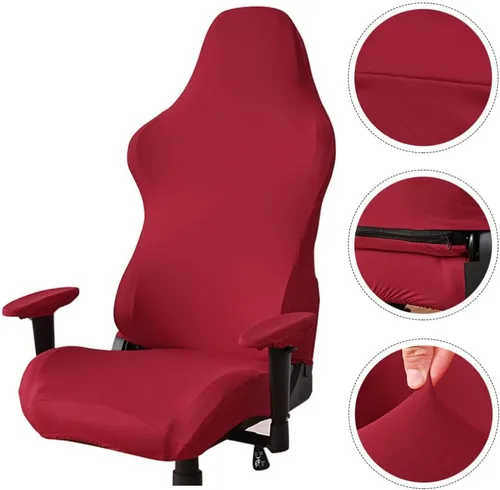 Vista 6 de DECHOUS 1 juego de fundas elásticas y lavables para silla de computadora, fundas protectoras para silla de oficina, protector para silla giratoria