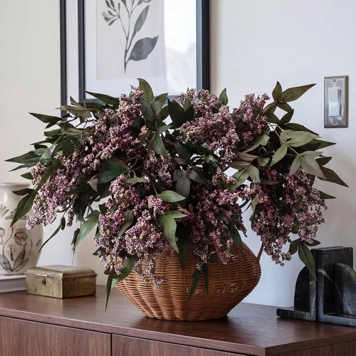 Vista 30 de Zeyune 3 tallos de bayas artificiales de 35 pulgadas, decoración