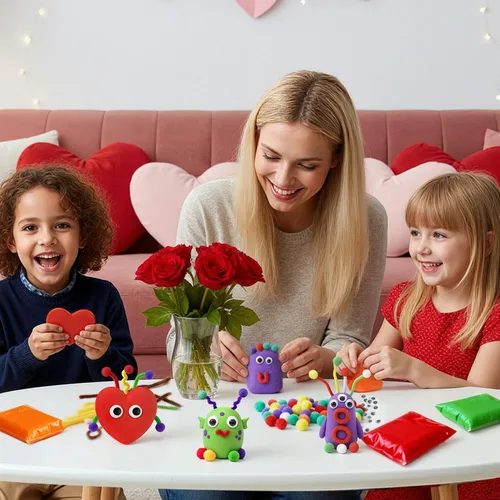 Vista 5 de Arcilla de secado al aire para niños, rellenos para calcetines para niños, kits de modelado de arcilla para manualidades DIY, regalos de Navidad