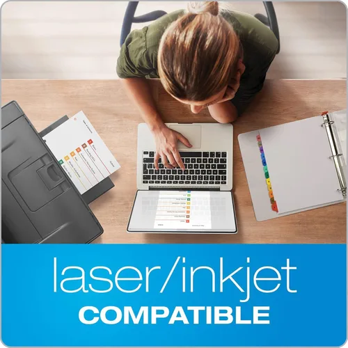 Vista 6 de Oxford OneStep Separadores de carpetas de anillos, juegos de separadores numéricos de 5 pestañas, tabla de contenido personalizable, funciona