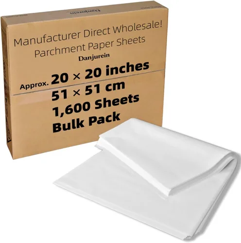 Vista 28 de Cuadrados de papel pergamino pequeños comerciales de 4 x 4 pulgadas (43,200 hojas), sin blanquear, antiadherentes, precortados, para envoltorios