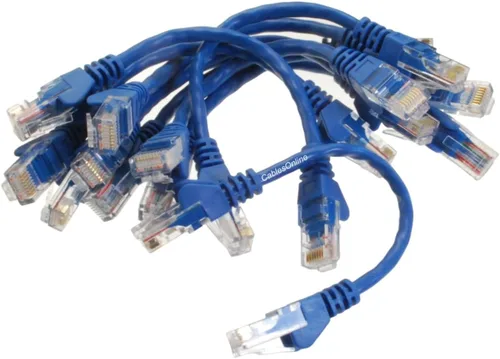 Vista 2 de CablesOnline U-000BL-10 - Cable de conexión Ethernet RJ45 de 6 pulgadas CAT5e UTP de 8 hilos, color azul
