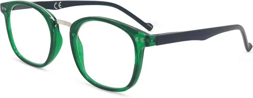 Vista 10 de In Style Eyes Gafas de lectura modernas, montura completa, estilo ovalado clásico, marco ligero con bisagras de resorte de metal, color negro, 1.0 x