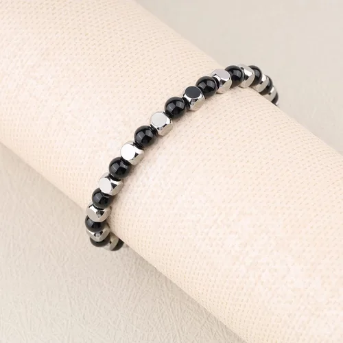 Vista 6 de GAVU Pulsera de cuentas simples de cristal curativo para hombre
