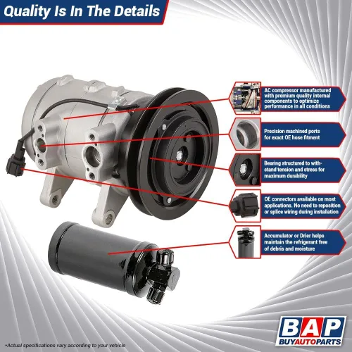 Vista 3 de Para Dodge Charger & Challenger V6 AC Compresor w/A/C Drier - BuyAutoParts 60-89328R2 Nuevo