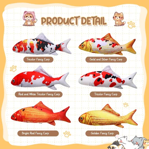 Vista 3 de Barydat - 6 almohadas de peluche de 12 pulgadas para gatos, diseño clásico