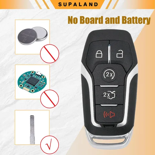 Vista 6 de SUPALAND Funda de llavero de reemplazo para Ford Mustang Fusion Edge Explorer F150 F250 F350 Lincoln MKZ MKX MKC 2014-2017 Control remoto de entrada