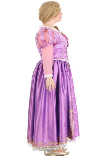 Vista 11 de Disfraz Premium de Rapunzel para Mujer Talla Plus Multicolor