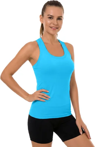 Vista 67 de MathCat Camisetas de entrenamiento para mujer, sin costuras, básicas, sin mangas, con espalda cruzada, atlética, yoga, correr, uso diario