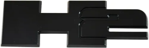 Vista 3 de 2 piezas de emblemas 3D de placa de nombre de puerta del portón trasero H2 para Hummer H2 2003-2009 (negro)
