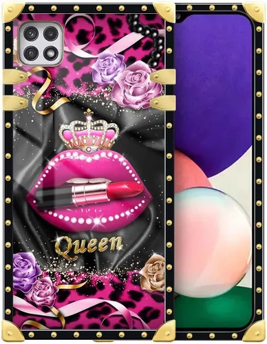 Vista 153 de Funda compatible con Samsung Galaxy A03S 4G, TPU suave de lujo y parte trasera de policarbonato duro para niñas y mujeres, funda protectora a prueba