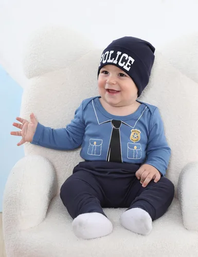Vista 2 de Conjunto de ropa adorable para bebé, 3 piezas, de algodón, para recién nacidos, 12 meses