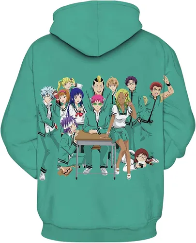 Vista 2 de Hisayhe The Disastrous Life of Saiki K Cosplay Sweatshirt Anime Hoodie for Men Women