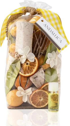 Vista 5 de Popurri de lavanda ámbar Bolsa grande de 20 onzas + frasco de fragancia Aromas de lavanda triturada, ámbar de cristal, eucalipto blanco